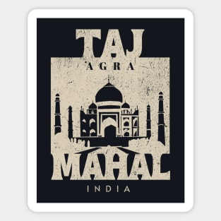 Taj Mahal - Agra India Vintage Magnet